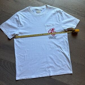 Aime Leon Dore Red Logo Pocket White Tee Size L